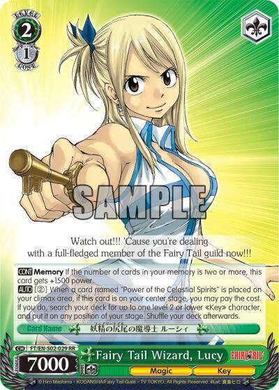 Fairy Tail Wizard Lucy FT/EN-S02-029 RR Fairy Tail ver.E Card