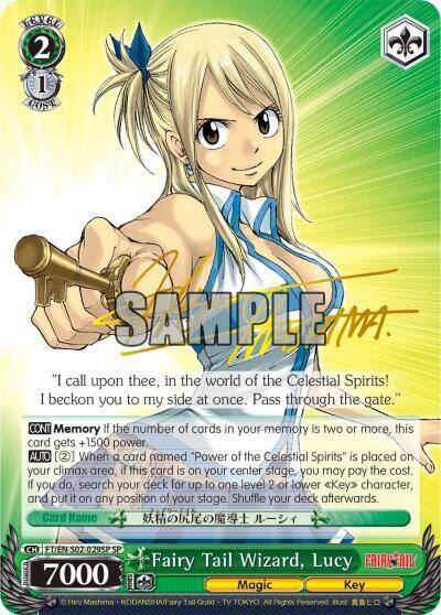 Fairy Tail Wizard Lucy SP FT/EN-S02-029SP SP Fairy Tail ver.E Card