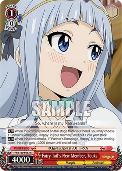 Fairy Tail's New Member, Touka FT/S120-E067 C FAIRY TAIL 100 YEARS QUEST Weiss Schwarz card