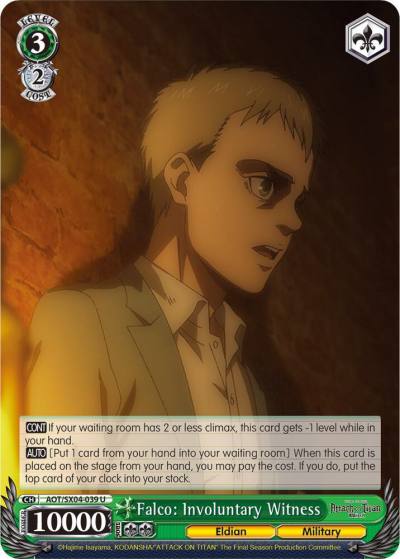 Falco Involuntary Witness AOT/SX04-039 U Attack On Titan: Final Season Card