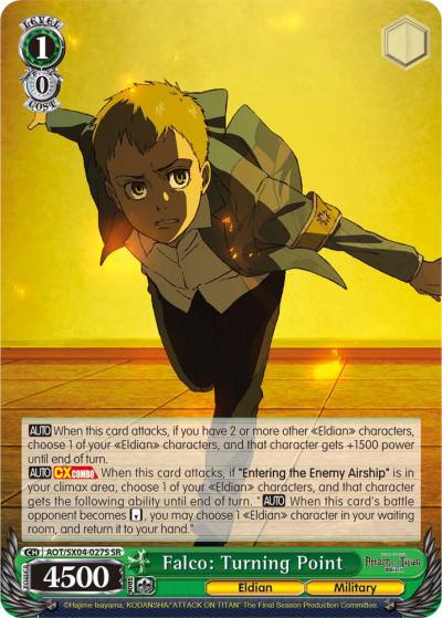 Falco Turning Point SR AOT/SX04-027S SR Attack On Titan: Final Season Card