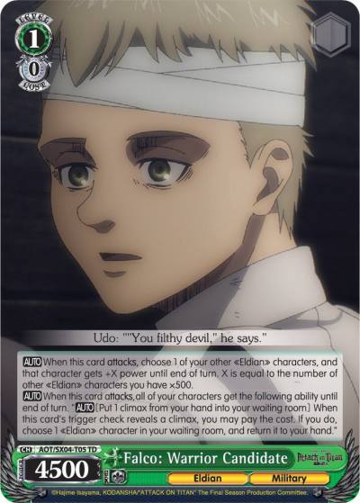 Falco Warrior Candidate AOT/SX04-T05 TD Attack On Titan: Final Season Card
