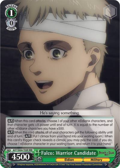 Falco Warrior Candidate RRR AOT/SX04-T05R RRR Attack On Titan: Final Season Card