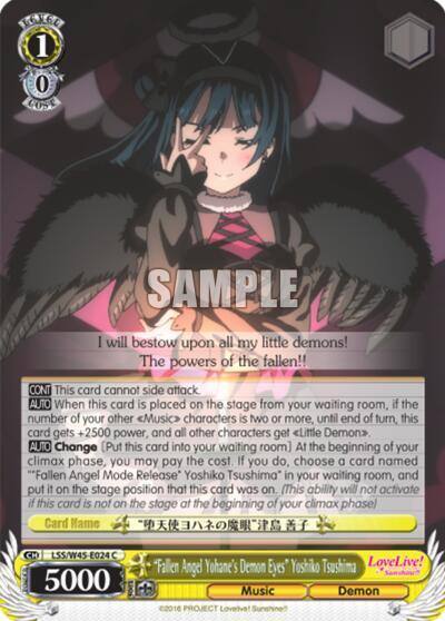 Fallen Angel Yohanes Demon Eyes Yoshiko Tsushima LSS/W45-E024 C Love Live! Sunshine!! Card