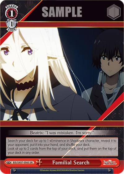 Familial Search SR EIS/SX07-056S The Eminence in Shadow Card