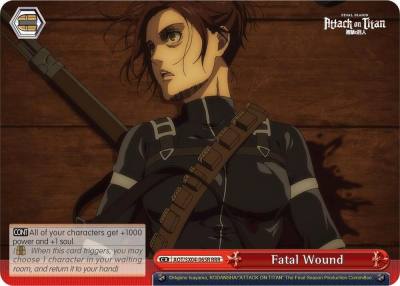 Fatal Wound RRR AOT/SX04-065R RRR Attack On Titan: Final Season Card