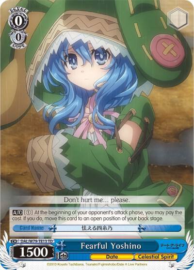 Fearful Yoshino DAL/W79-TE13 TD Date A Live Card