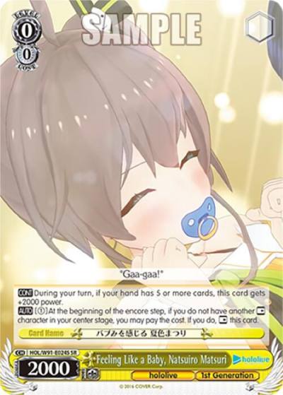 Feeling Like a Baby Natsuiro Matsuri SR HOL/W91-E024S SR hololive production Card