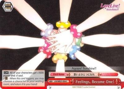 Feelings Become One LSS/WE27-E36 C Love Live! Sunshine!! Extra Booster Card