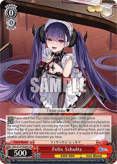 Felix Schultz SR AZL/S119-E069S SR Azur Lane Vol. 2 Card