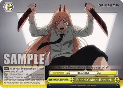 Fiend Going Berserk RRR CSM/S96-E027R RRR Chainsaw Man Card