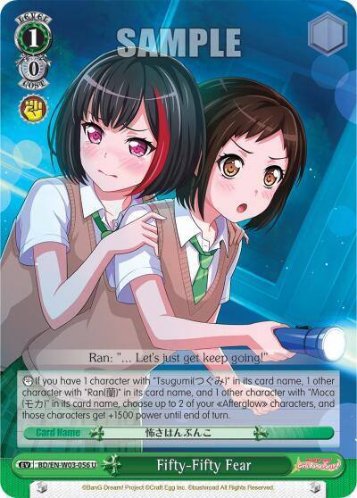 Fifty Fifty Fear BD/EN-W03-056 U BanG Dream! Girls Band Party! MULTI LIVE Card