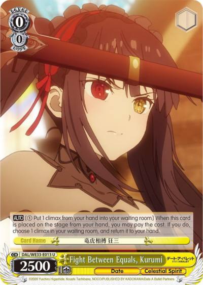 Fight Between Equals Kurumi DAL/WE33-E013 U Date A Bullet Card