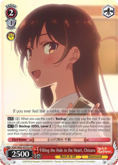 Filling the Hole in the Heart Chizuru SR KNK/W86-E053S SR Rent-A-Girlfriend Card