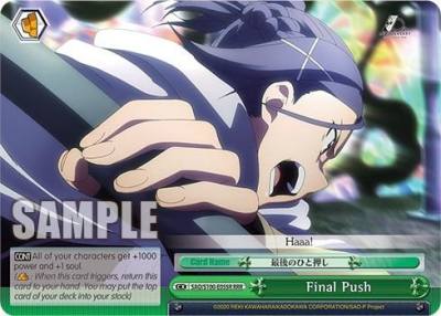 Final Push RRR SAO/S100-E055R RRR Sword Art Online Animation 10th Anniversary Card