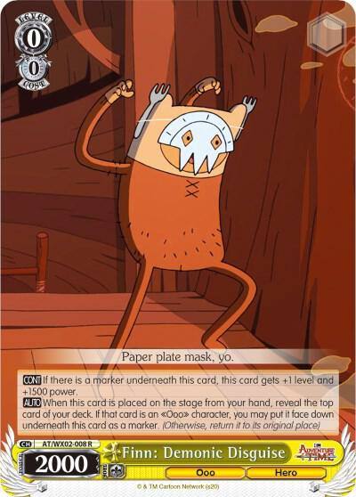 Finn Demonic Disguise AT/WX02-008 R Adventure Time Card