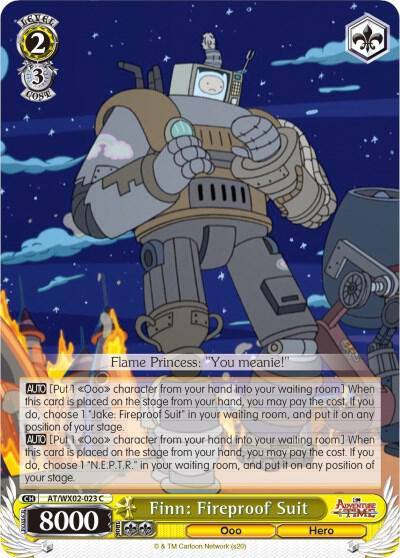 Finn Fireproof Suit AT/WX02-023 C Adventure Time Card