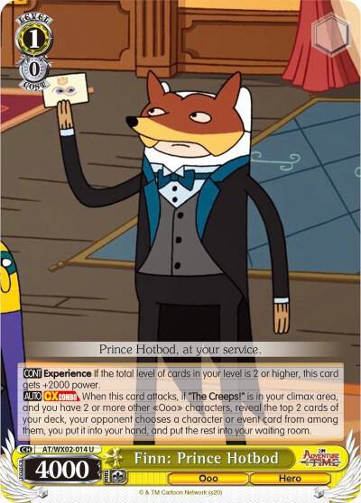 Finn Prince Hotbod AT/WX02-014 U Adventure Time Card