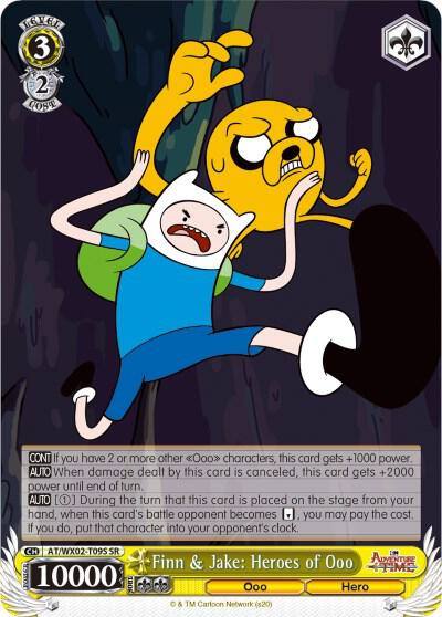 Finn and Jake Heroes of Ooo SR AT/WX02-T09S SR Adventure Time Card
