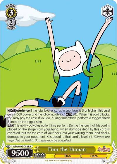 Finn the Human AT/WX02-002 RR Adventure Time Card