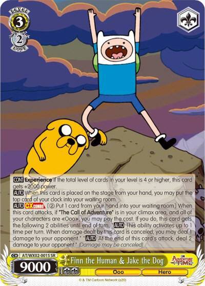 Finn the Human and Jake the Dog SR AT/WX02-001S SR Adventure Time Card