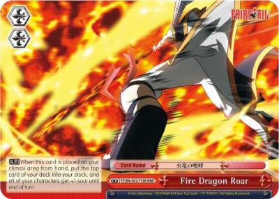 Fire Dragon Roar RRR FT/EN-S02-T19R RRR Fairy Tail ver.E Card