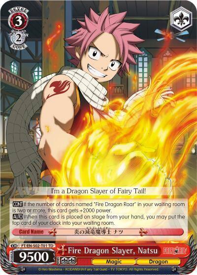 Fire Dragon Slayer Natsu FT/EN-S02-T01 TD Fairy Tail ver.E Card