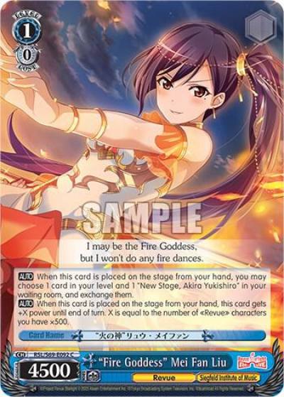 Fire Goddess Mei Fan Liu RSL/S69-E092 C Revue Starlight -Re LIVE- Card