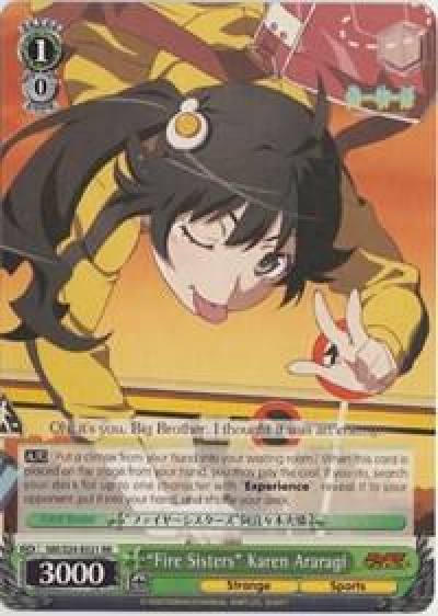 Fire Sisters Karen Araragi NM/S24-E021 RR NISEMONOGATARI Card