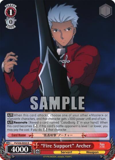 Fire Support Archer FS/S36-E055 R Fate/stay night [Unlimited Blade Works] Vol. II Card