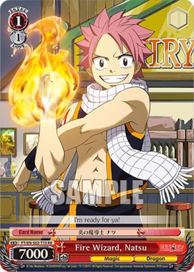 Fire Wizard Natsu FT/EN-S02-T15 TD RE Fairy Tail Chronicle Set Card