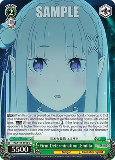 Firm Determination Emilia RZ/S116-E042 Re:ZERO -Starting Life in Another World- Vol.3 Card