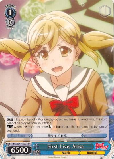 First Live Arisa BD/W47-E097 U BanG Dream! Card