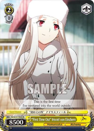 First Time Out Irisviel von Einzbern TD FZ/SC17-TE08 RE Fate/Zero Chronicle Set Card