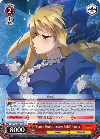 Flame Burst seven fold Luvia PI/EN-S04-E006 R Fate/kaleid liner PRISMA ILLYA DX Card