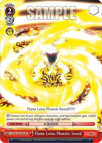 Flame Lotus Phoenix Sword FT/EN-S02-065 C RE Fairy Tail Chronicle Set Card