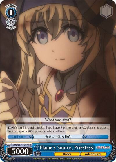 Flames Source Priestess GBS/S63-TE17 TD Goblin Slayer Card