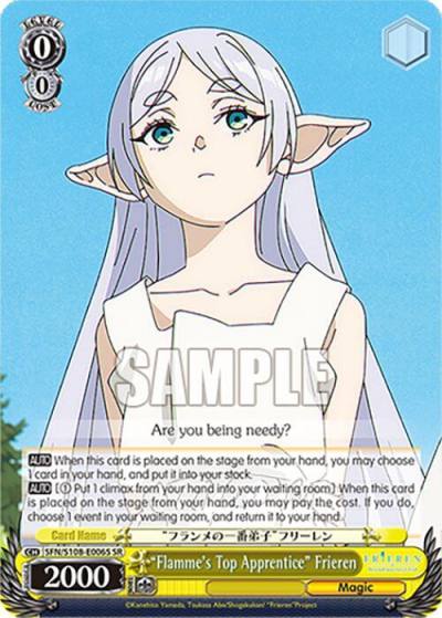 Flammes Top Apprentice Frieren SR SFN/S108-E006S SR Frieren: Beyond Journey’s End Card