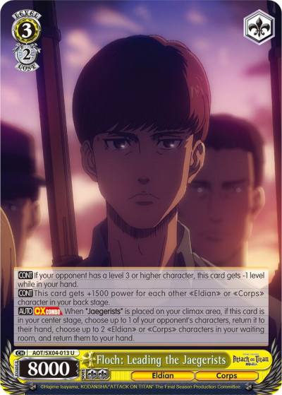 Floch Leading the Jaegerists AOT/SX04-013 U Attack On Titan: Final Season Card