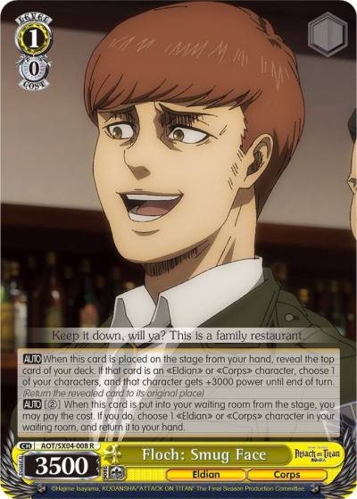 Floch Smug Face AOT/SX04-008 R Attack On Titan: Final Season Card