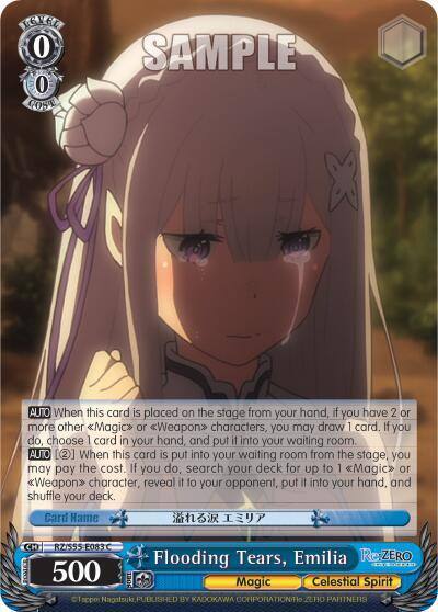 Flooding Tears Emilia RZ/S55-E083 C Re:ZERO Vol.2 Card