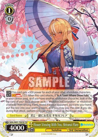 Flower Viewing With You Shiranui Flare HOL/W91-TE078 TD hololive production Card