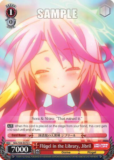 Flugel in the Library Jibril NGL/S58-E070 C No Game No Life Card