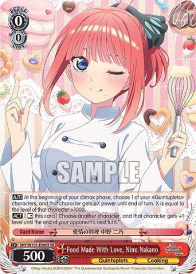 Food Made With Love Nino Nakano SR 5HY/W101-E060S SR The Quintessential Quintuplets Movie Card
