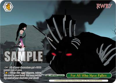 For All Who Have Fallen OFR RWBY/WXE01-25OFR OFR RWBY Premium Booster Card