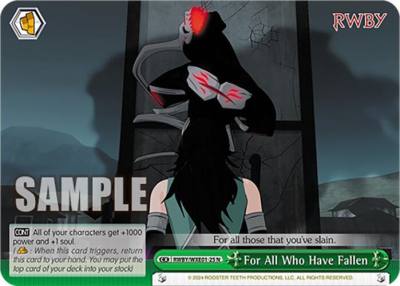 For All Who Have Fallen RWBY/WXE01-25 N RWBY Premium Booster Card