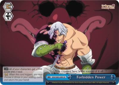 Forbidden Power SDS/SX03-099 CR The Seven Deadly Sins Card