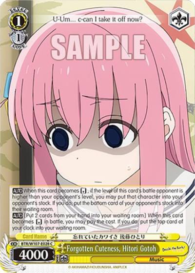 Forgotten Cuteness Hitori Gotoh BTR/W107-E028 C BOCCHI THE ROCK! Card