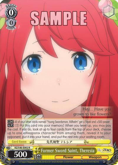 Former Sword Saint Theresia RZ/S46-E002 R Re:ZERO Card