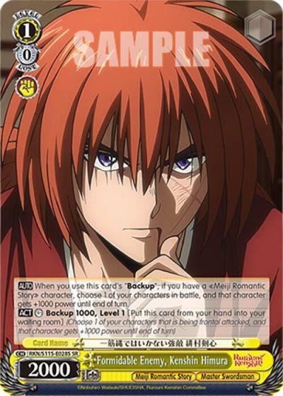 Formidable Enemy Kenshin Himura SR RKN/S115-E028S SR Rurouni Kenshin Card